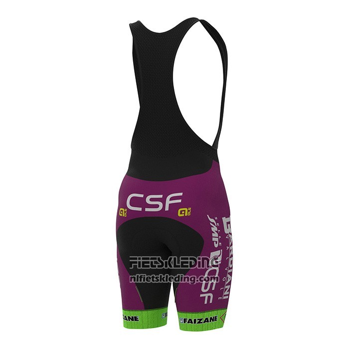 2022 Fietskleding Bardiani Csf Faizane Groen Violet Korte Mouwen en Koersbroek